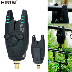 Hirisi Carp Fishing Bite Alarm Fishing Adjustable Volume Tone Sensitivity Receiver Sound Alert Kit LED Alarm Indicator B170
