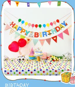 [SG STOCK]Happy Birthday Banner Bunting Party Flag Events Birthdays Celebrations Decoration