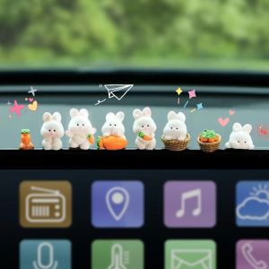 Cute Cartoon Rabbit Car Dashboard Screen Mini Decoration Accessories Vehicle Interior Design Stress Relief Other Brand Models