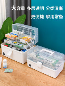 Large Capacity Transparent Plastic Medicine Box Multi-layer Storage Organizer for Home Use Baby Medication Storage Container