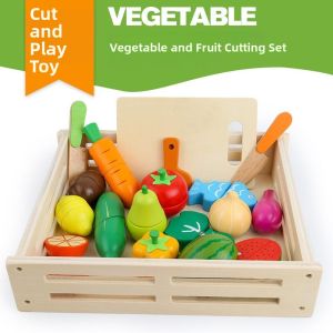 LIWAN | Child Educational Toys Wooden 4-6 YO Role Play Cutting Fruits and Vegetables