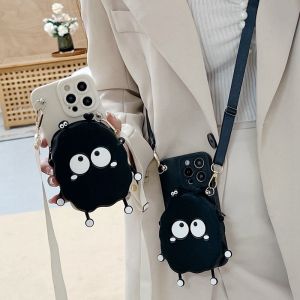 Samsung Galaxy A55 A35 A05 A05S A15 A24 A25 A12 A32 A50 A50S A30 A04e A02S A02 A03 S24 S23 S21 S20 FE S22 S10 S9 S8 Plus Note 10 20 Ultra A31 A51 A71 Wallet Long Strap Soft Phone Case