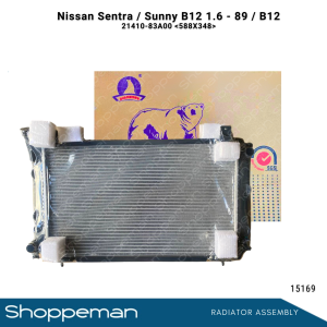 15169 NISSAN SENTRA SUNNY B12 1.6 1989 RADIATOR ASSEMBLY M/T 588x348x26mm PA26 1ROW 21410-83A00 21460-83A00