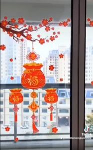Decal dán kính hút tĩnh điện( không keo) hình túi tiền