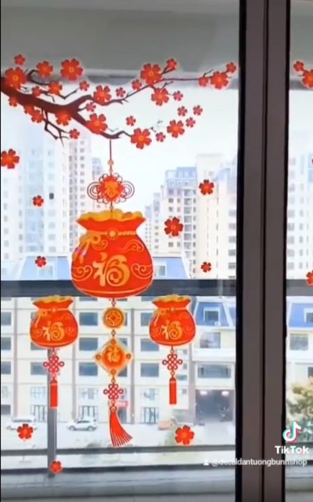 Decal tết 2025 chữ TIẾNG VIỆT dán kính hít tĩnh điện ( nhiều mẫu ...