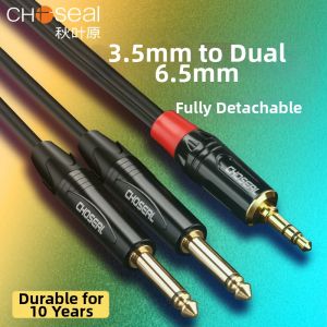 Choseal | Dây Chia Âm Thanh 3.5mm sang Đôi 6.5mm
