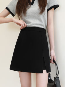 Black High Waist Short Skirt Womens Style A-Line Mini Skirt Bodycon Concealing Polyester Fiber Commute Business City Life