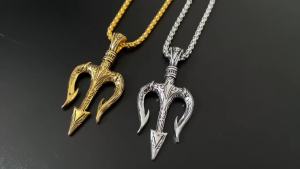 Takara Tomy | Nam Retro Cây Đinh Ba Vòng Cổ Kim Loại Thời Trang Cá Tính Thiết Kế Đơn Giản Phong Cách Âu Mỹ Cosplay Phụ Kiện