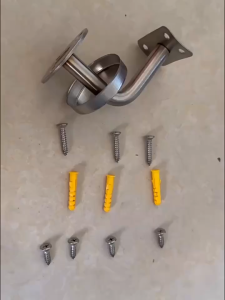 Bracket Handrail Kaca Adjustable / Braket Reling Tangga / Handrail Siku Konektor