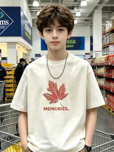 Boys Short Sleeve Light Weight Comfortable Round Neck Casual T-Shirt