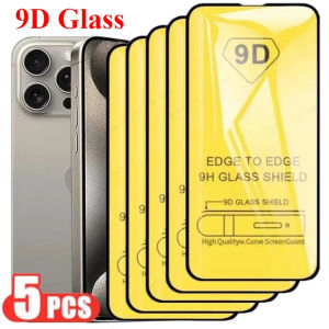 1-5PCS 9D Tempered Glass For iPhone 18 17 16 15 11 12 13 14 Pro Max 16e 17 Air 7 8 Plus Screen Protectors For iPhone XR X XS MAX