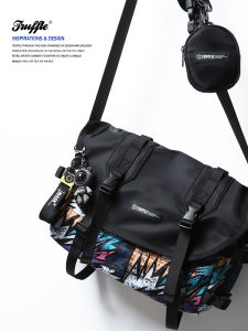 Truffle Trendy Brand Crossbody Bag Mens Bags Graffiti Personality Large Capacity Ins Trendy Student Shoulder Bag Womens Crossbody Bag