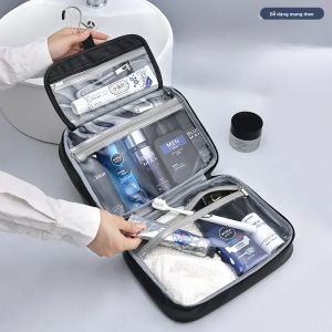 Nam Có Thể Gập Lại Treo Túi Đựng Mỹ Phẩm Du Lịch Chống Thấm Nước Essentials Người Tổ Chức Trong Suốt Trang Điểm Cao Cấp Đựng Có Dây Kéo