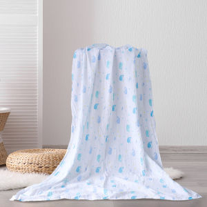 Ưu Đãi Đặc Biệt Chăn Khăn Bong Bóng Nguyên Chất Cotton Vải Bông Chăn Điều Hòa Hai Lớp Phong Cách Mỏng Cho Trẻ Em Mùa Hè