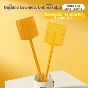 Durable Plastic Fly Swatter with Reinforced Long Handle