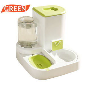 Pet Dog Cat Automatic Food Feeder Bowl Water Drinker Dispenser 2.2L large Capacity Dog Cat 2in1 Auto Water Food Integrated Feeder