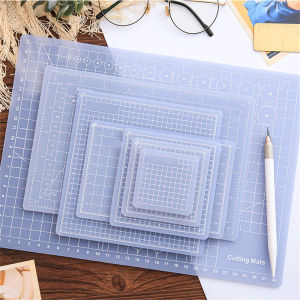 Junesix Translucent Self-Healing Cutting Mat 3mm Thickness Non-slip PVC Cutting Mat Board School Student Stationery Supplies