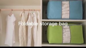 Foldable Storage Bag Tempat Penyimpanan Bed Cover Bamboo Organizer Box Kotak Baju Selimut Dan Sprey Jumbo Boks Lebar Serbaguna