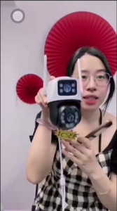 (ICSEE APP)กล้องวงจรปิด360 wifi กล้องวงจรปิด 2เลนส์ คมชัด FHD 5MP กล้องกันน้ำ หมุนได้ มีไมค์ลำโพงพูดตอบโต้ได้ ภาพสีตลอด24 ชม กล้องวงจรปิดเลนส์ค