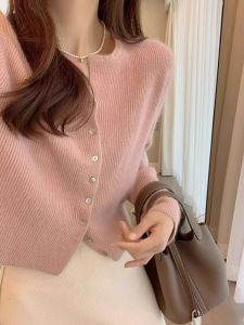 PEIXI | Tender Pink Knit Cardigan