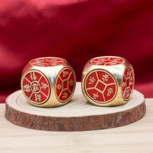 QUEZHOU | Brass Red Oil Pressure Relief Fidget Spinner Hexagonal
