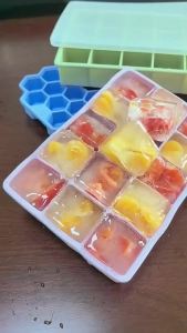 Ice Cube Tray with Lids Stackable Silicone Ice Trays for Freezer KitchenRVCocktailCoffee Soup Baby Food Ice Maker Jelly Mold