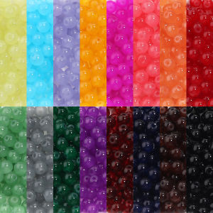 50pcs/lot 6mm Multicolor Glass Round Beads For Jewelry Making Loose Spacer Beads DIY Charms Bracelet Necklace Supplies Wholesale