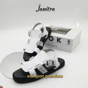 JANITRA OFFICIALSHOP / Nicole Sandal Platform Wanita Tali Comby Kanvas Spider Terbaru 2022 Viral - Modis dan Nyaman, Bahan Kulit Sintetis