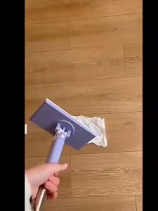 Alat Tongkat Pel Model Tekan Tisu Refill Dual Use Tissue Kering Basah Disposable Cleaning Mop