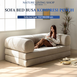 NLS Minimum lipat ganda sofa tidur 3 kursi vakum bahan anti bau lipat sofa lunak untuk ruang tamu sempit multifungsi balkon