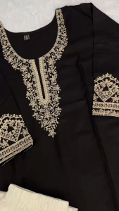 KPs Heavy Rayon Embroidered Kurti with Flex Cotton Palazzo | Elegant Co-Ord Set