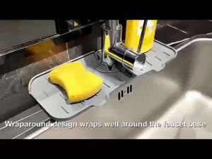 Kitchen Sink Splash Guard Dish Silicone Faucet Mat Draining Pad Dish Drying Mats Sink Water Splash Guard