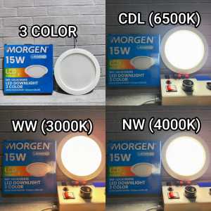 MORGEN LEGEND LED PANEL IB BULAT 15W 15 WATT TRICOLOUR SNI 3 PILIHAN CAHAYA DALAM 1 LAMPU 3 COLOUR PUTIH 6500K / WARM WHITE 3000K / NATURAL 4000K SEMU TIGA WARNA BERGARANSI 1 TAHUN BAGUS KUALITAS TERJAMIN