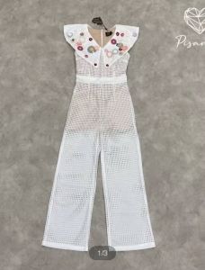 Sleeveless Collar 3D Lace Jumpsuit - P014-034 - PIMNADACLOSET