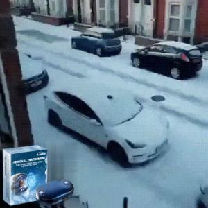RAYHONG | Stick On Car Deicer Device Solar Powered Ice Prevention for Windows Mirrors Quick Install 10s Works Automatically All Winter
