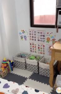 NINEONE Sturdy Cabinet Storage Basket Closet Shelf Organizer for Baby Stuff Clothes Toys Linen Storage Boxes