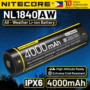 Nitecore NL1840AW Battery - All Weather Li-ion 18650 Battery - (-40°)C Operable - 4000mAh - IPX6