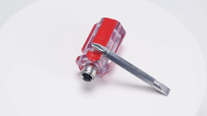 BIG MOM Obeng Mini Bolak Balik 2 Sisi Min Plus – Obeng Pendek 2 Sisi Handle Transparant