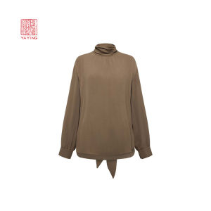 EP YAYING | Silk Loose Fit Flutter Sleeve Shirt