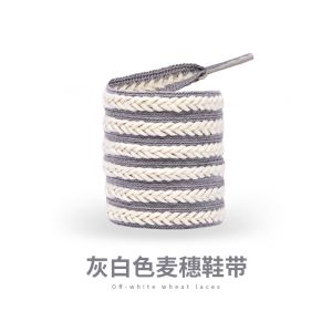 เชือกผูกรองเท้าปัดข้าวสาลีใน สีเบจ สําหรับผู้หญิง หลากหลาย รองเท้ากีฬาเชือกถักเปียกว้างสีแดงและสีชมพู โพลีเอสเตอร์ ผ้าฝ้าย วัสดุ