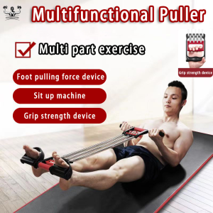 Spring Chest Expander Adjustable 3 in 1 Hand Gripper Heavy Duty Gym Arm Exercise Muscle Pull Expande Muscle Pull Expander Gym Exercise Equipment Hand Gripper Puller 弹簧扩胸器