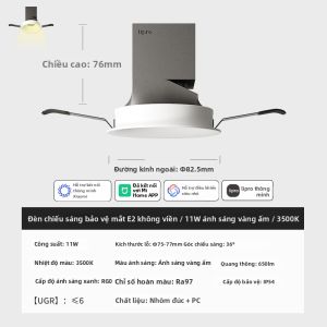 lipro | Đèn Downlight Chống Lóa Chống Nước Bảo Vệ Mắt Không Viền Thông Minh Quang Phổ Toàn Diện