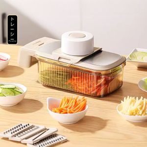 Bộ nạo sợi rau củ đa năng FEEKA 5 lưỡi dao đồ bào rau củ INOX đa năng cao cấp nhỏ gọn