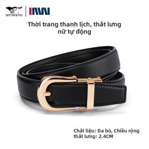 SEPTWOLVES | Dây Nịt Da Nữ Có Khóa Tự Động Không Lỗ