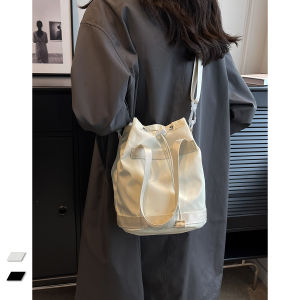 Túi Đeo Chéo Nữ Túi Nhỏ Túi Một Bên Vai Đơn Giản Túi Xách Tay Vải Nylon Nhẹ Tiện Lợi Túi Xô Rút Dây Nữ Mẫu Mới 2023