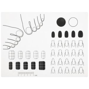 Silicone Nail Mat Acrylic Nail Training Mat Nail Polish Practice Pad Stamping Plate Nail Sticker Trainer Guide for Nail Home DIY