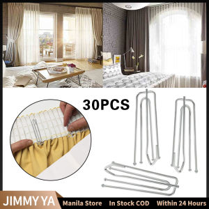 30pcs Curtain Hook For Drapes 4-Prong Pinch Pleat Curtain Clip Stainless steel Curtain Pleater Hooks