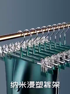 【SG Seller】Strong Pants Hanger with Clip Socks Hanger Peg Hanger Clothes Rack Hangers Windproof Skirt Hanger with Clips