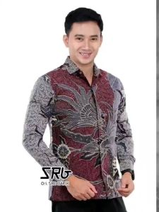 KEMEJA BATIK PRIA DEWASA LENGAN PANJANG MODERN BISA COD