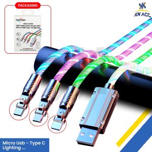 [KN ACC] NANVAN NVN-KD50 LAMPU KABEL CASAN CHARGER MICRO USB / TYPE TIPE C FOR IPHONE FAST CHARGING ALL TIPE HP